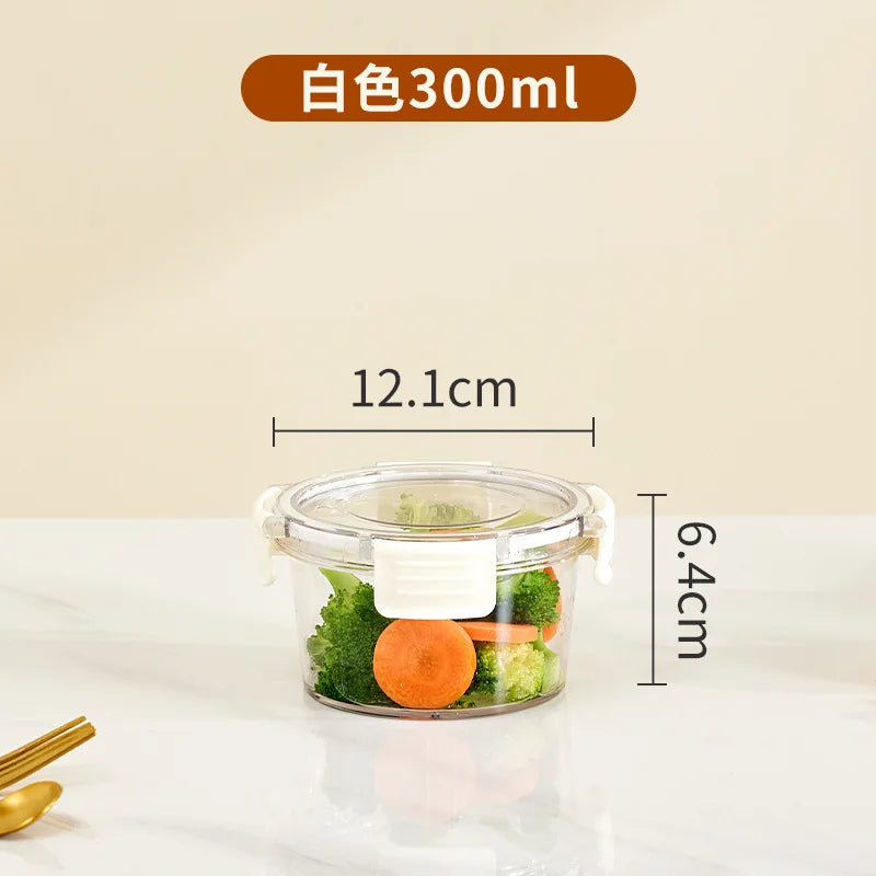 Portable Lunch Box for Kids School Microwave Transparent Bento Box with Compartments Salad Fruit Food Sealed Jar Container Box