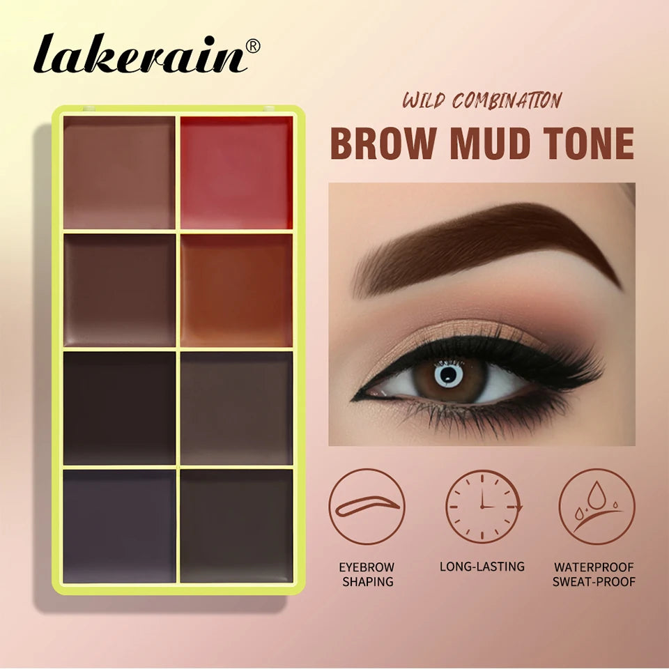 All-In-One 8 Color Cream Blush Countouring Face Palette Blendable Longwear Natural Glow Shades Long-Lasting Sweat-Resistant Woman Makeup