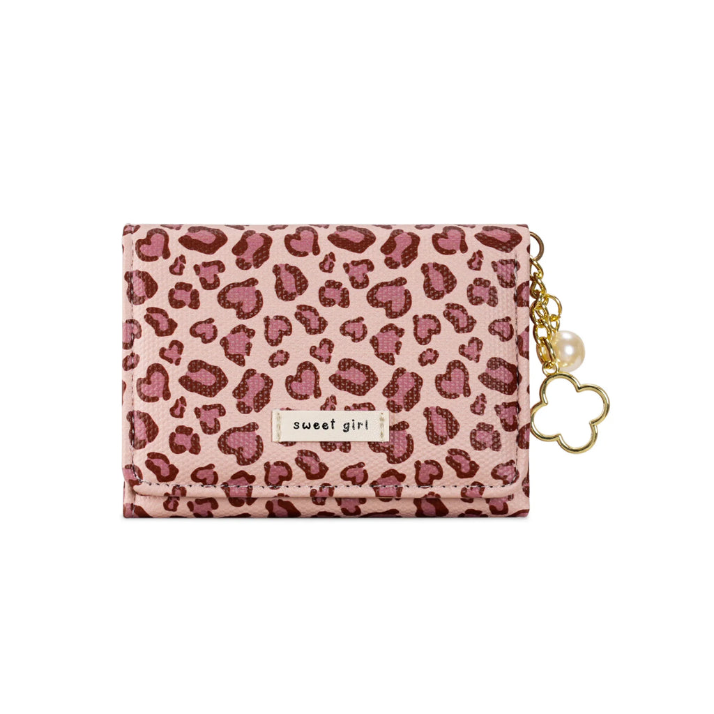 Mini Bifold Women's Wallet, Polka Dot PU Multi-functional Key Hanging Card Holder Purse for Daily Outing Small Gift