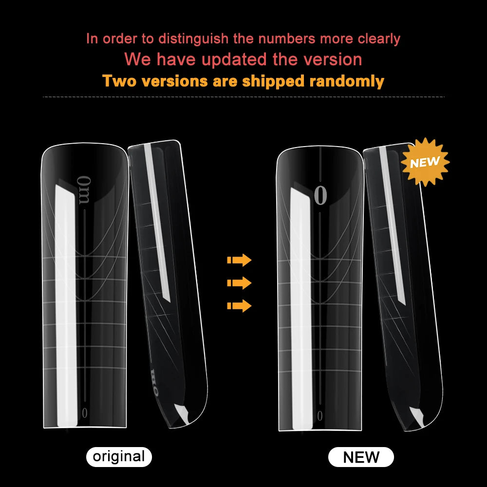 BNG Wide Size Dual Forms Nails Square Coffin Almond Nail Extension Mold False Nail Tips UV Gel Quick Building Mold Manicure Tool