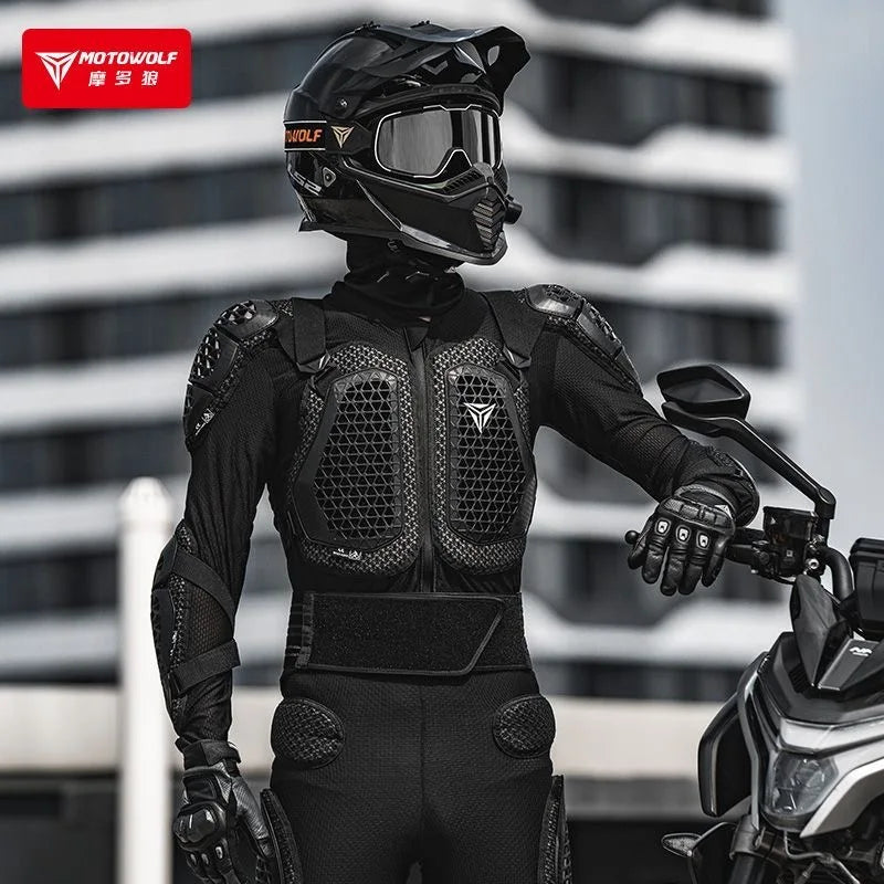 Motorcycle Jacket Body Armor for Motorbike Protection Breathable Abrasion-Resistant Impact Gear Moto Turtle Riding Jacket Pants