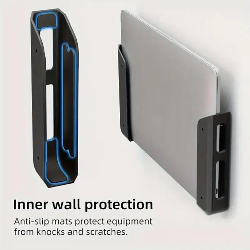 Wall Mounted Under Desk Laptop Stand Practical Laptop Stand Portable Laptop Storage Stand Vertical Desktop Storage Tool