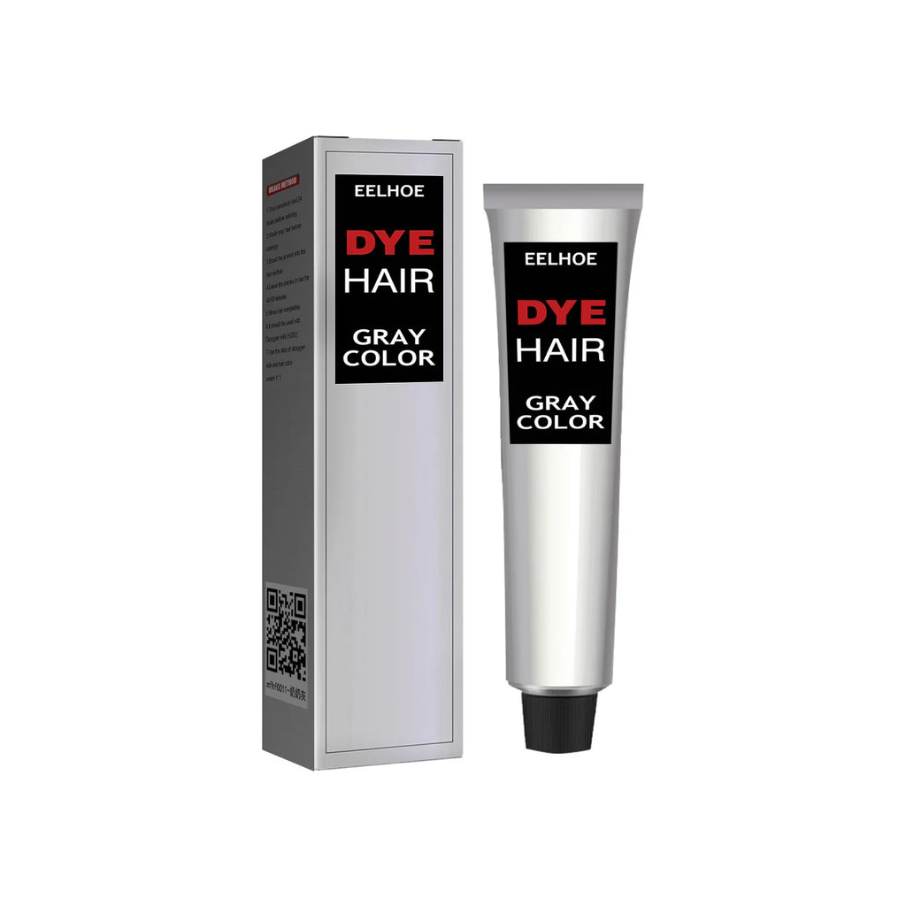 Silver Gray Hair Dye Punk Style Unisex Smoky Long Lasting Coloring Hair Care and Styling Natural Gray Hair Dye Color Cream 100ml