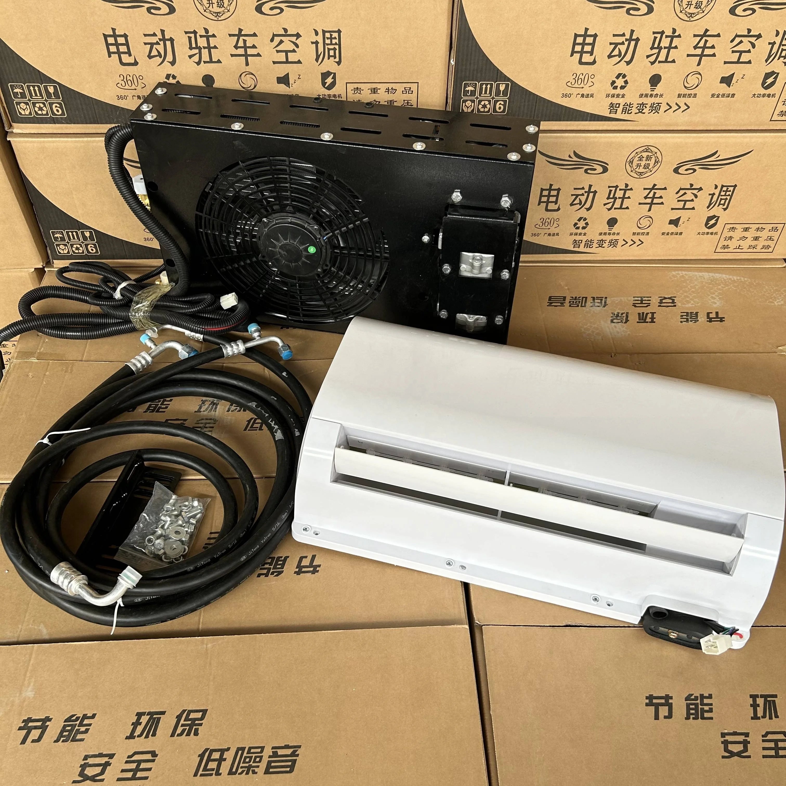 Electric Mini Auto Dc 12v 24 Volt 220v Car Air Conditioner For Diesel Generator Truck New Energy Vehicles RV Ship