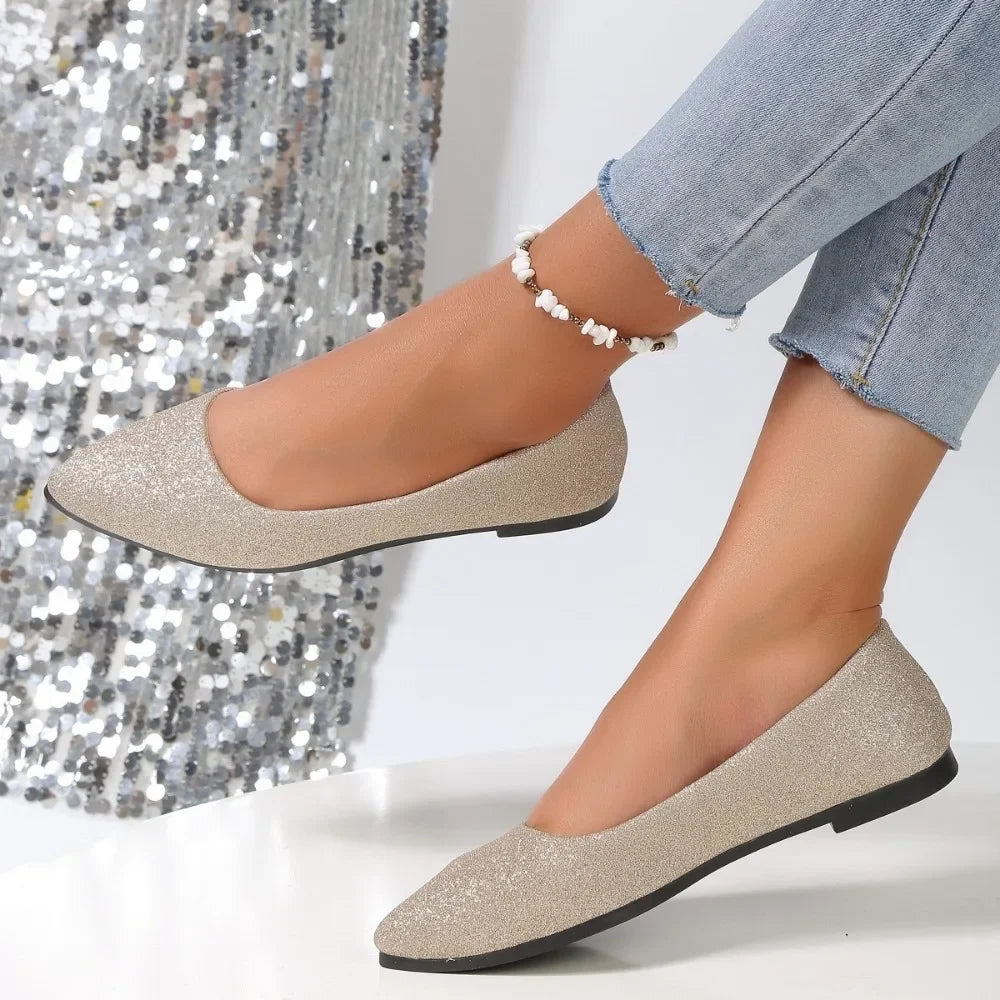 New Arrival Women Pointed Toe Beautiful and Fashion spring autumn Shoes Flat Ballerina Comfortable Casual 2024  Women Shoes
