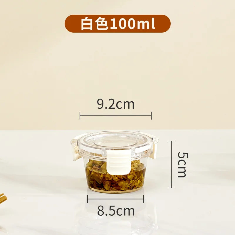 Portable Lunch Box for Kids School Microwave Transparent Bento Box with Compartments Salad Fruit Food Sealed Jar Container Box