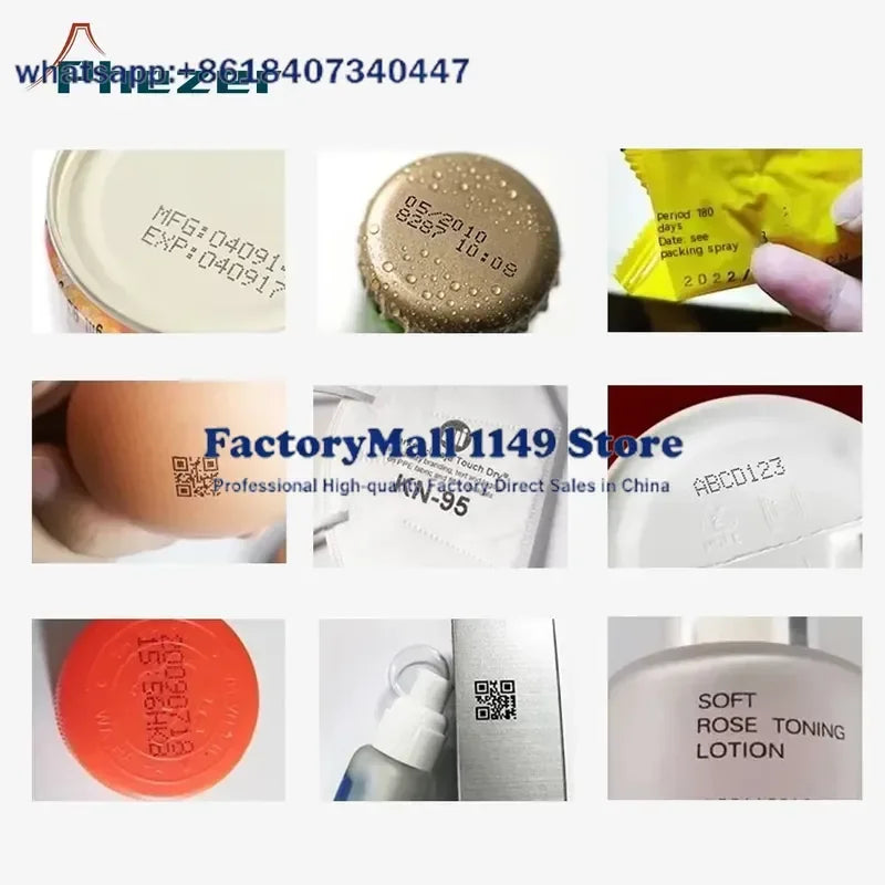 For Phezer P17 Handheld Inkjet Printer 12.7mm Portable Date Code Expiry Batch Number Logo QR Barcode Label Maker 28 Languages