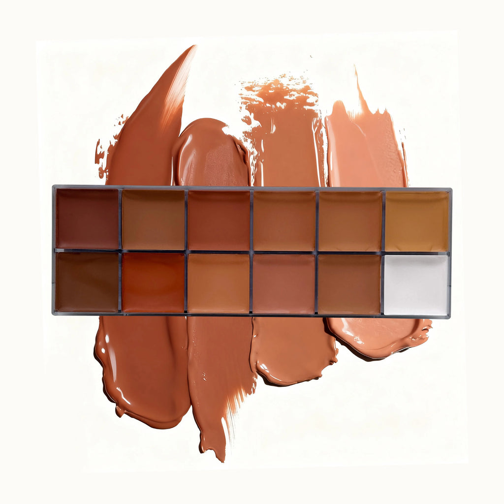 12 Color Concealer Dark Skin Waterproof Full Cover Foundation Make-Up Beauty Makeup Face Makeup Sunscreen Powder Blusher Eye