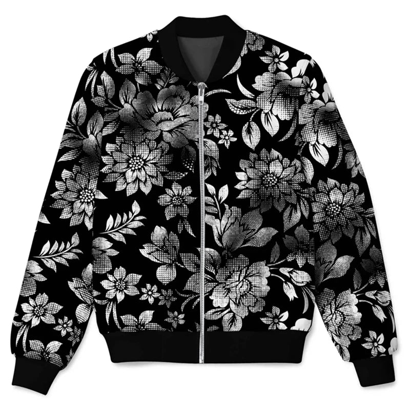 New Funny Graffiti Pattern 3D Jacket Men Women Harajuku Hip Hop Street Style Coat Casual Stand Collar ZiP Sweatshirt Jacket Tops