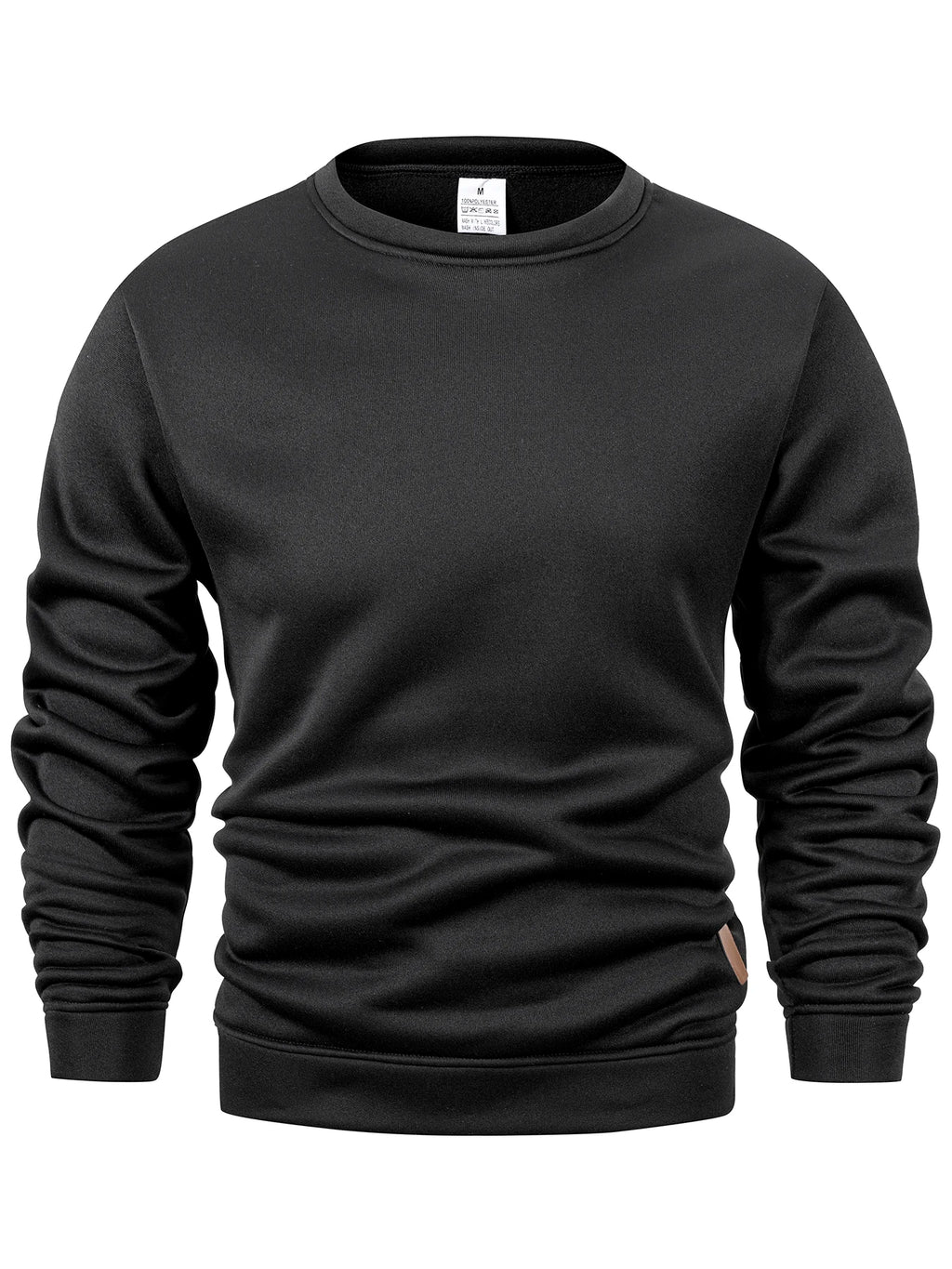 Men's Crew Neck Heather Sweatshirt Autumn Winter Soft Ribbed Crewneck Pullover Reinforced Stitching Casual Daily Wear