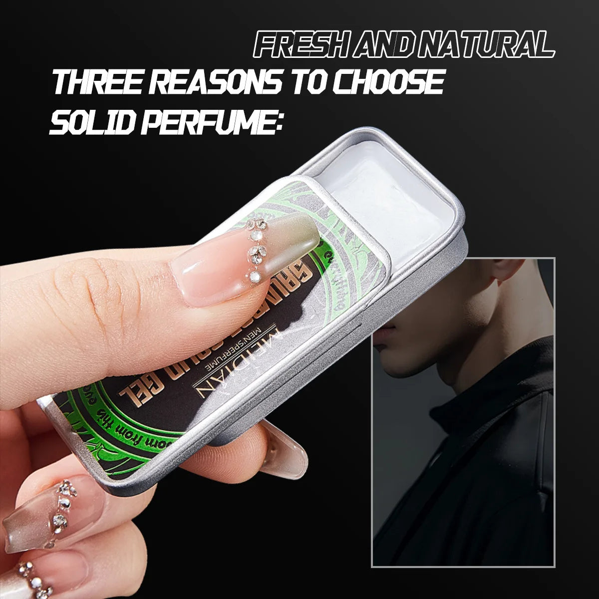 Men's solid perfume balm set, comfortable, light, and fresh, long-lasting fragrance, convenient for daily use