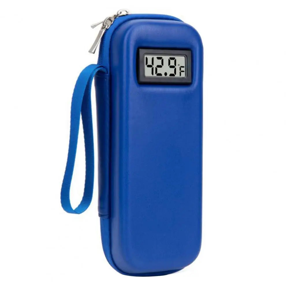 Insulin Refrigerator with Digital Temperature Display, Portable Insulin Cooler with 2 Long-Lasting Ice Packs for 8-12 Hours Cool