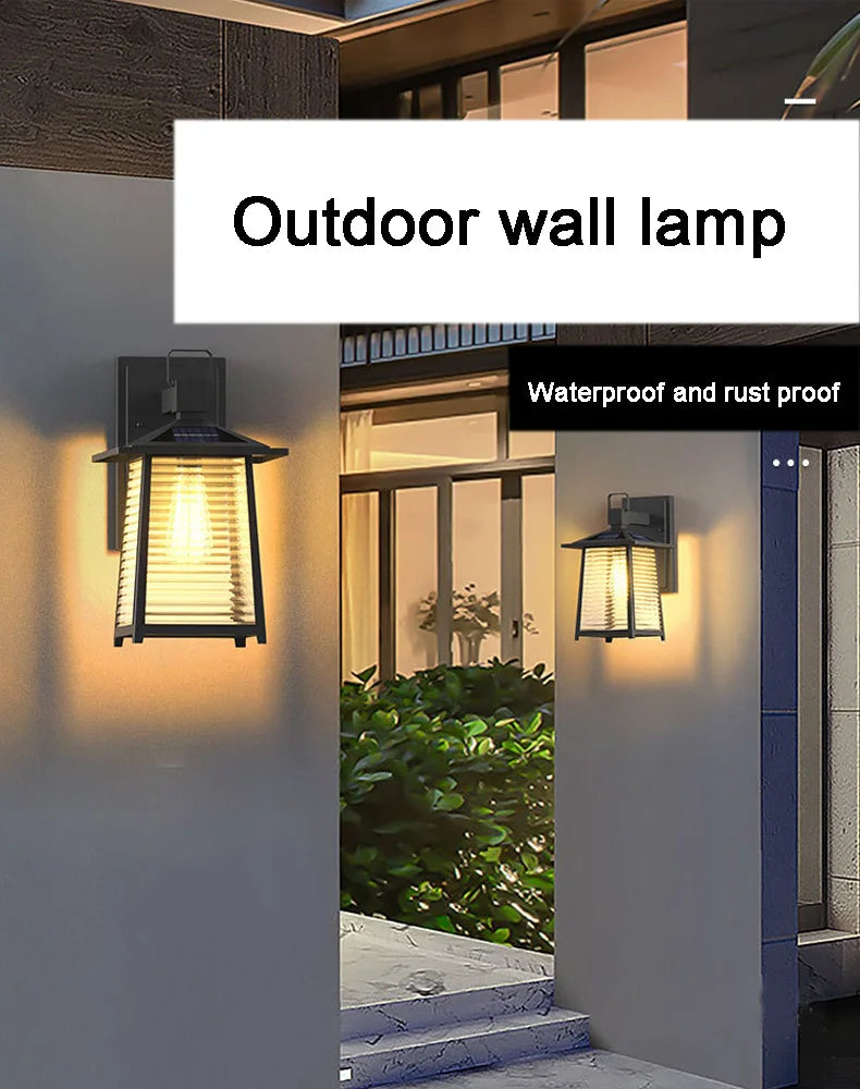 Outdoor Waterproof Garden Courtyard Lights, Outdoor Villa Corridors, Balconies, Doors, Exterior Walls, Wall Lights