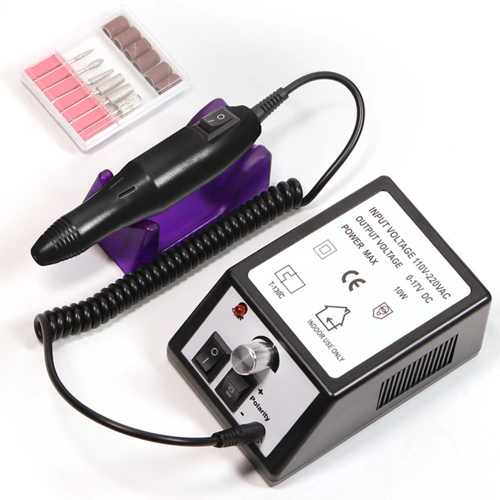20000RPM Professional Nail Drill Machine Set Nail Files Drill Bits Gel Polish Remover Tools Low Noise Cutters Nail File Kit