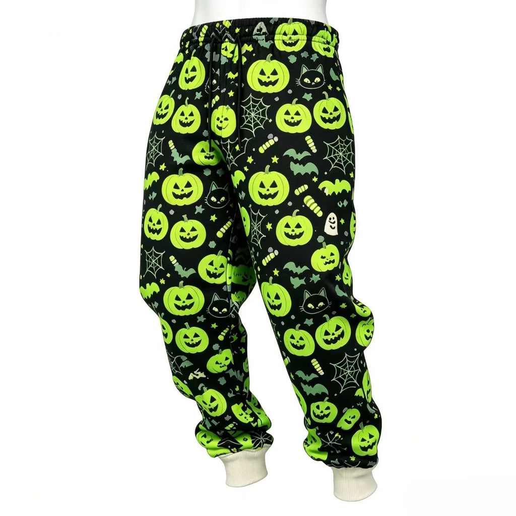 Halloween  new men's printed sweatpants, teens joggers, comfortable loose fit drawstring pants, unisex fashionable casual pants