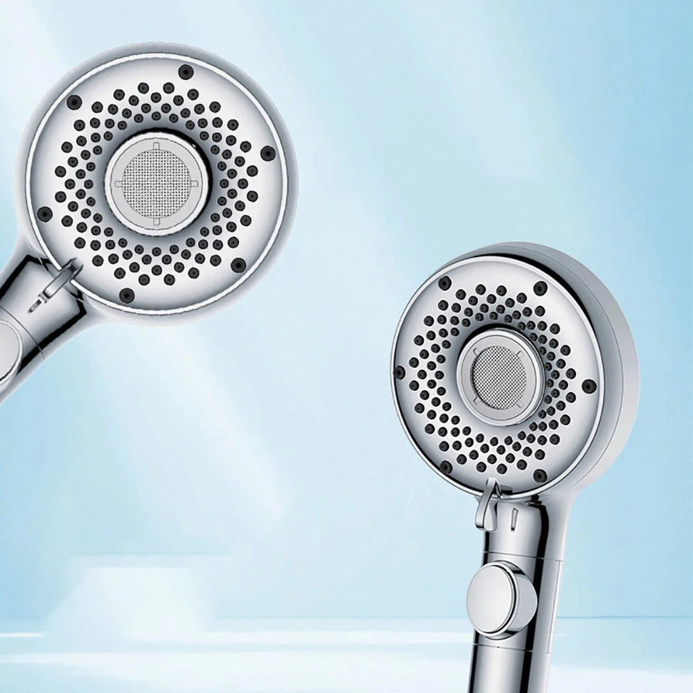 5 Spray Modes Shower Head with One Touch Button Large Water Outlet Nozzles High Pressure Showe Head for Bathroom Accessories