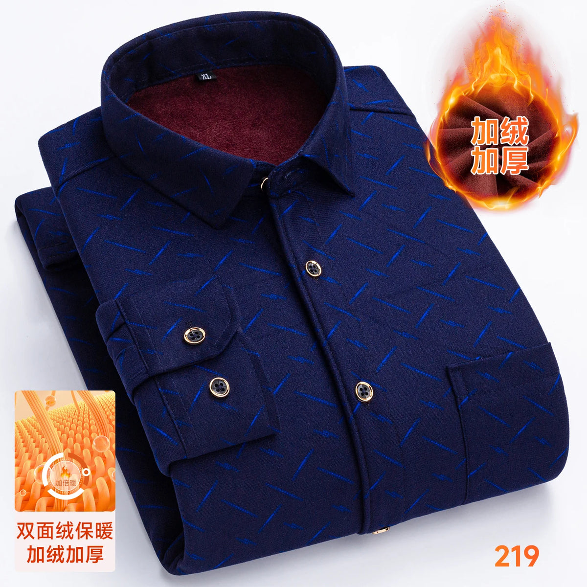 2025 Men's Autumn Winter Warm Long Sleeve Casual Plaid Shirts Thickern Fleece Check Shirts for Men Plus Size Male Office Clothes
