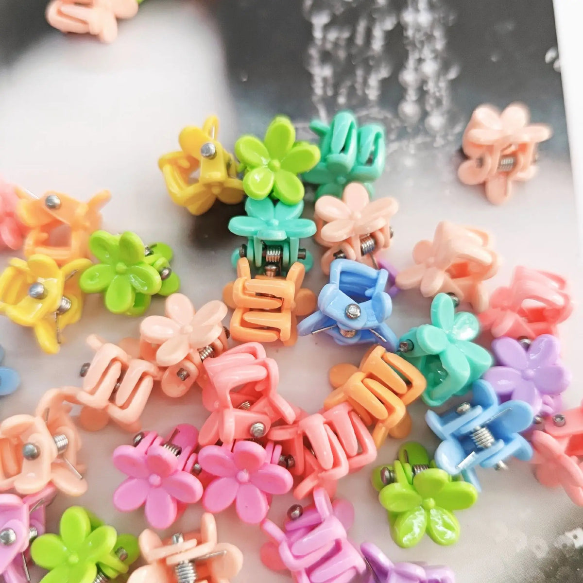 30-50PCS Fashionable Cute Children Hair Grab Clip Female Side Clip Cute Princess Hair Card Jewelry Head Flower Mini Small Hair
