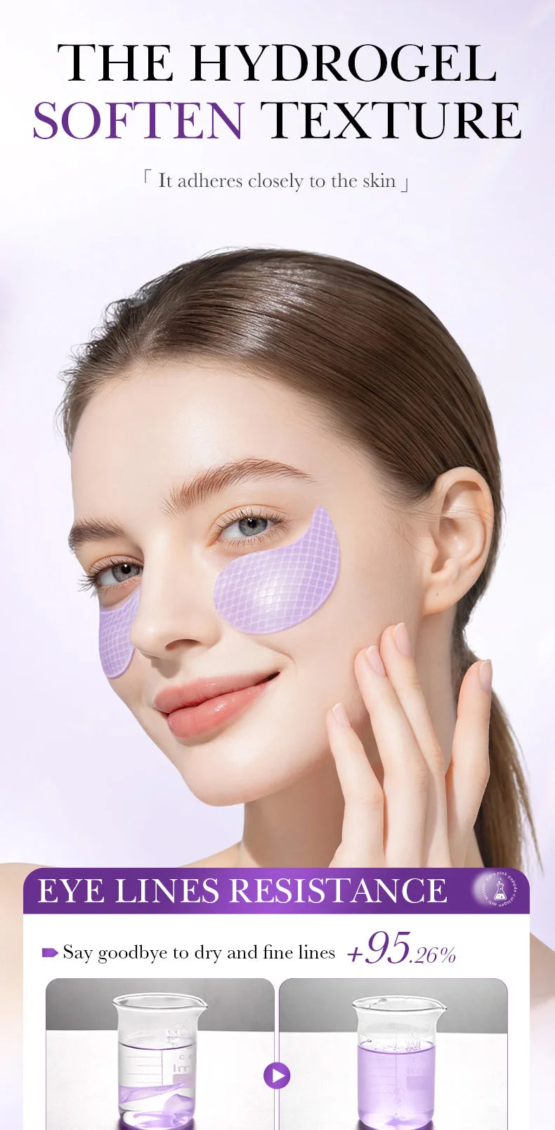 60pcs SADOER Probiotic Collagen Eye Mask Anti-aging Hydration Nourish Eye Skin Anti Dark Circles Smooth Fine Lines Eye Care
