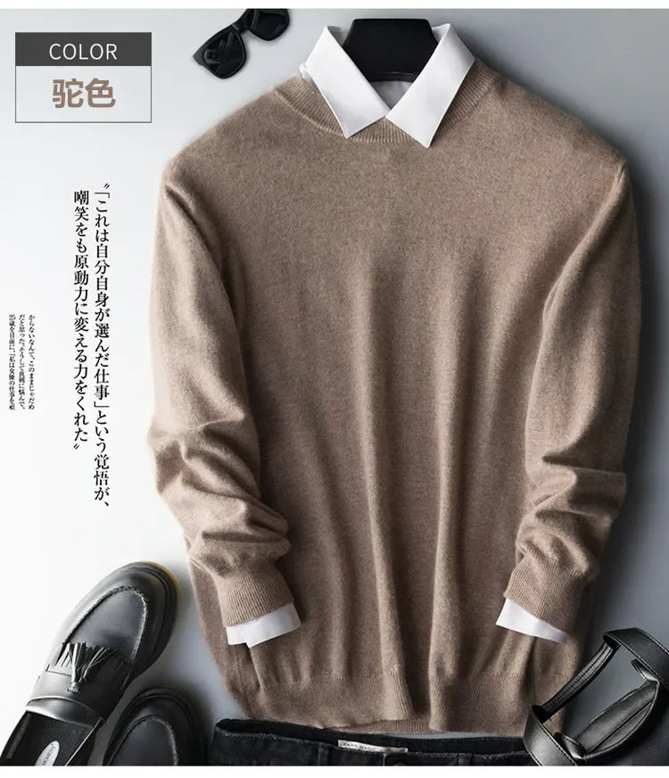 Cashmere Cashmere Sweater Men 2025 Autumn Winter Jersey Jumper Robe Hombre Pull Homme Hiver Pullover Men O-neck Knitted Sweaters