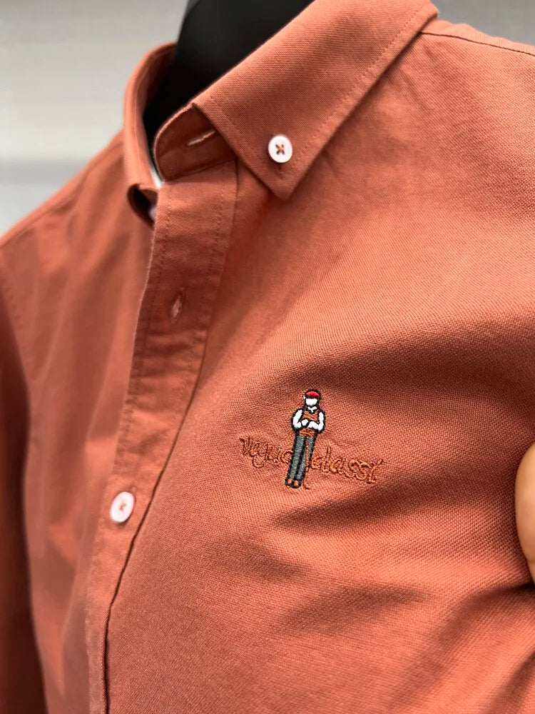 Luxury brand golf embroidered men's long sleeved shirt made 100% pure cotton comfortable and casual 2024 autumn new men's top