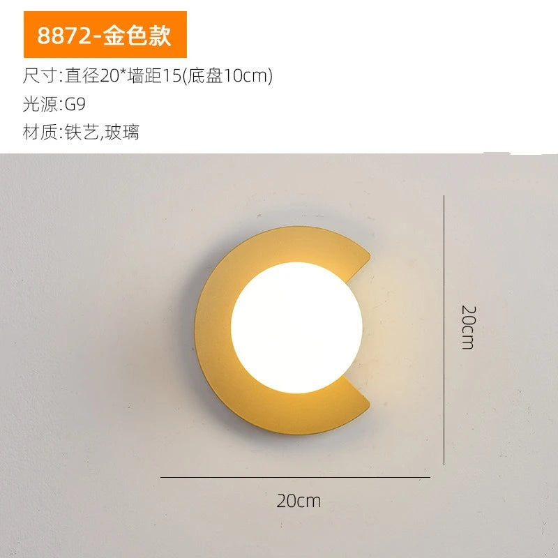 Bedside Wall Lamp for Bedroom Stairs Indoor LED Wall light Wall Sconce Home with G9 Light Bulb Living Room Gold Black Lighting