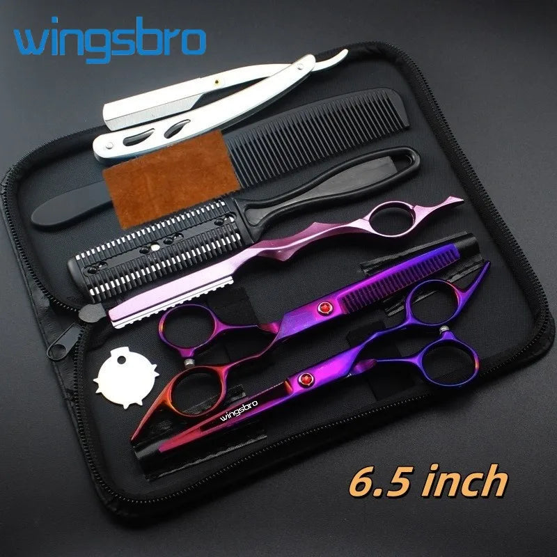 Japanese Hair Scissors Set Hairdressing Scissors Kit Hairdresser Shaver Haircut Scissors