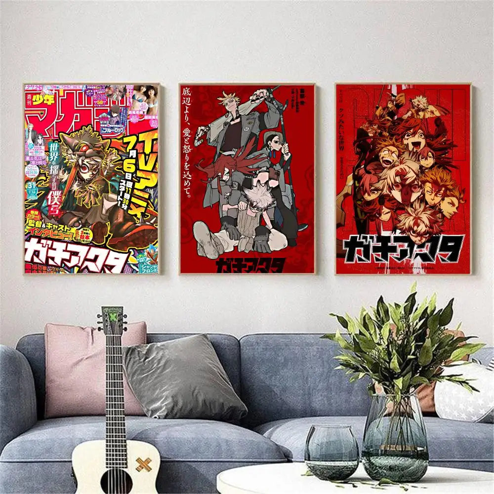 Hot Cool Anime G-Gachiakuta Poster Poster Waterproof HD Wall Art Decal Self-Adhesive Aesthetic Decor For Home Living