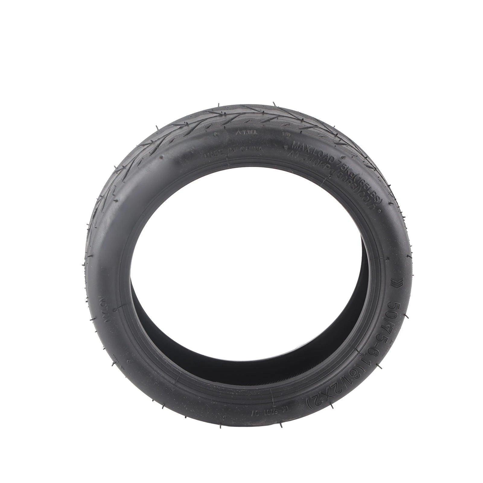 Scooter Tire Replacement 50/75‑6.1 Electric Scooter Tire Rubber Grooves Excellent Grip Shock Absorption Electric Scooter Parts