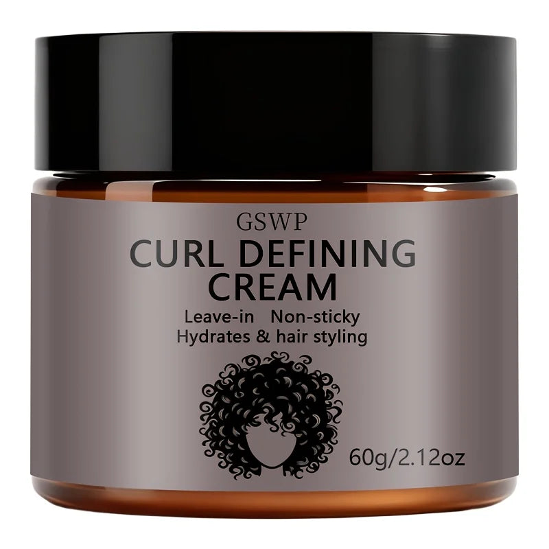 GSWP Curl Defining Cream. Contains Argan Oil. Sets Curls and Creates Perfectly Defined Waves. Controls Frizz. 60/120g