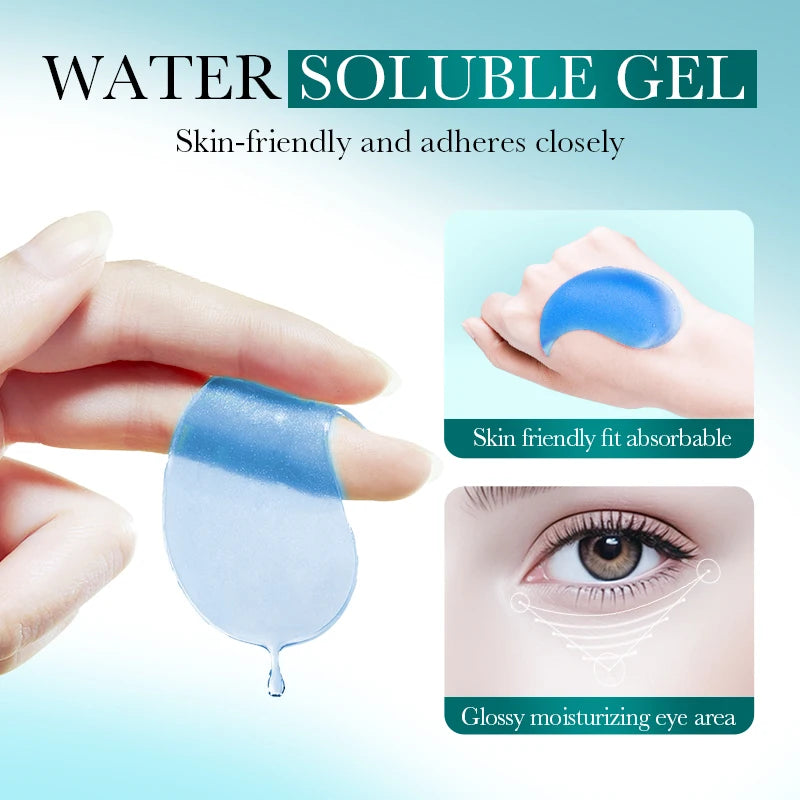 Hyaluronic Acid Collagen Multi-Effect Moisturizing Eye Mask, Hydrating and Moisturizing, Nourishes the Dry Skin Around the Eyes, Leaving the Skin Around the Eyes Hydrated and Plump.