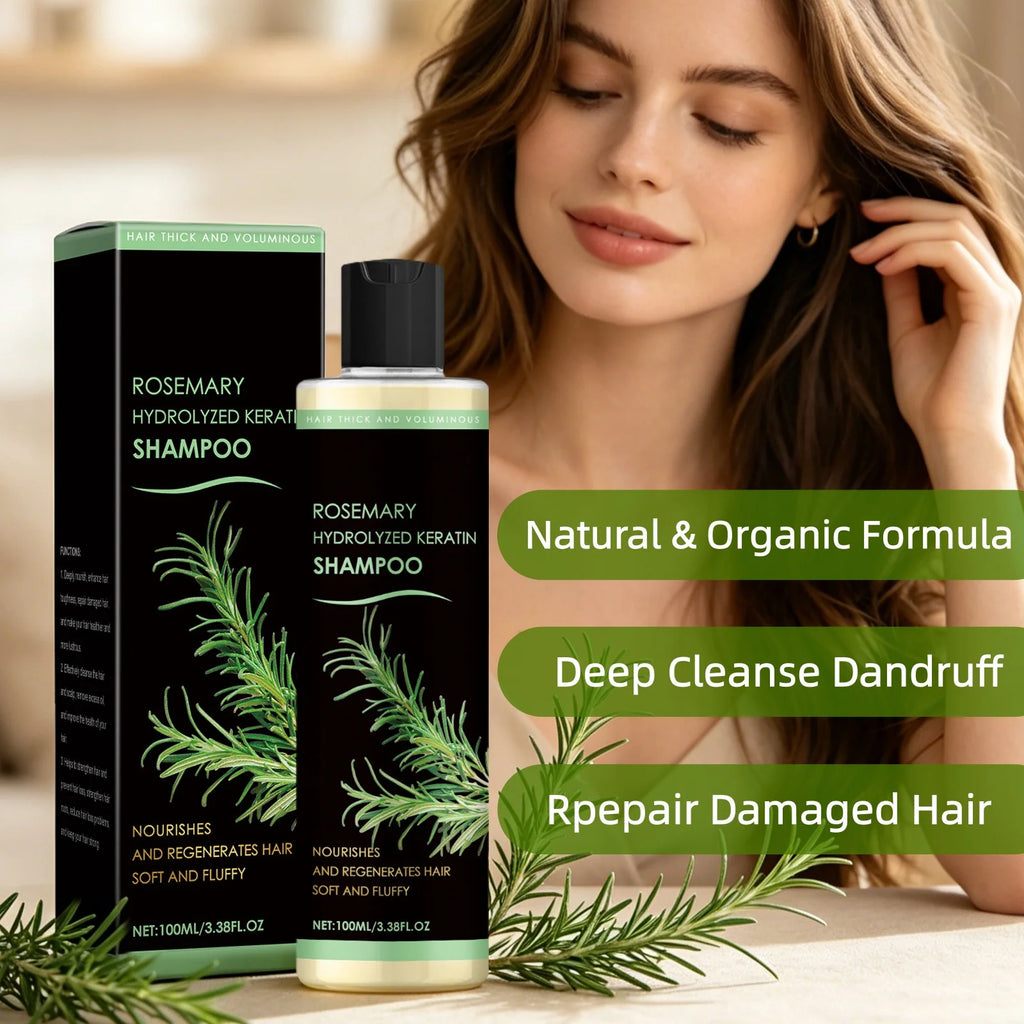 Rosemary Natural Shampoo Deep Cleanse Dandruff Nourish Scalp Repair Damaged Oil Control Hair Thickening Shampoo For Men & Women