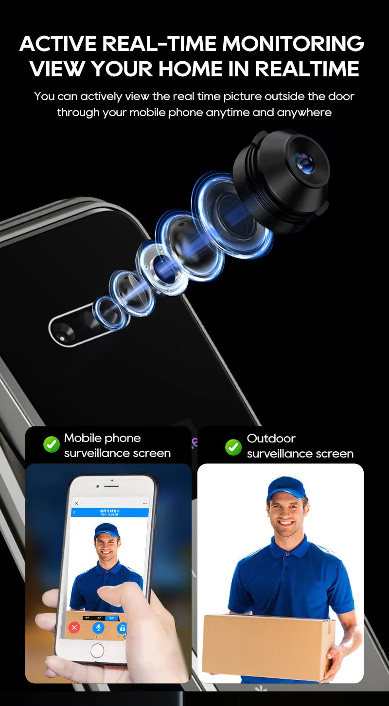 SANKESONG Tuya Smart 3D Face Door Lock Security Camera Monitor Intelligent Fingerprint Password Biometric Dual Battery