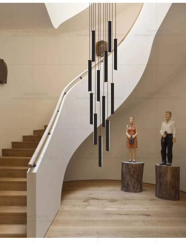Modern Stair Chandelier Indoor Lighting Ceiling Lamp Attic Room hanging Light LED Chandeliers For Living Room Pendant Lights