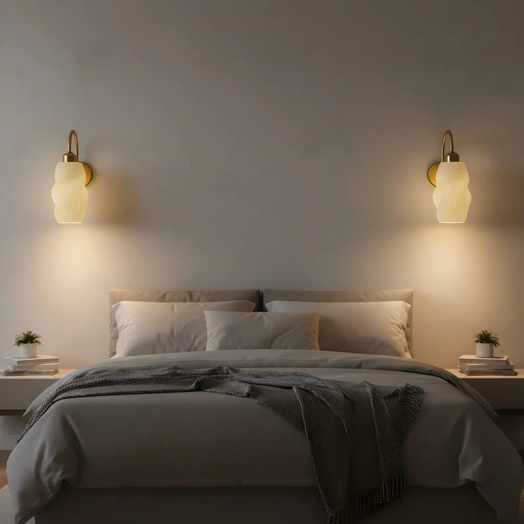 LED Wall Lamp Livingroom Bedroom Modern Simple Crative Light Fixture Home Lighting PVC lampshade Modern Sconce  Wall Lamp