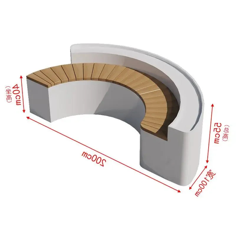 outdoor flower box card seat combination special-shaped stainless steel planting box fence partition restaurant milk