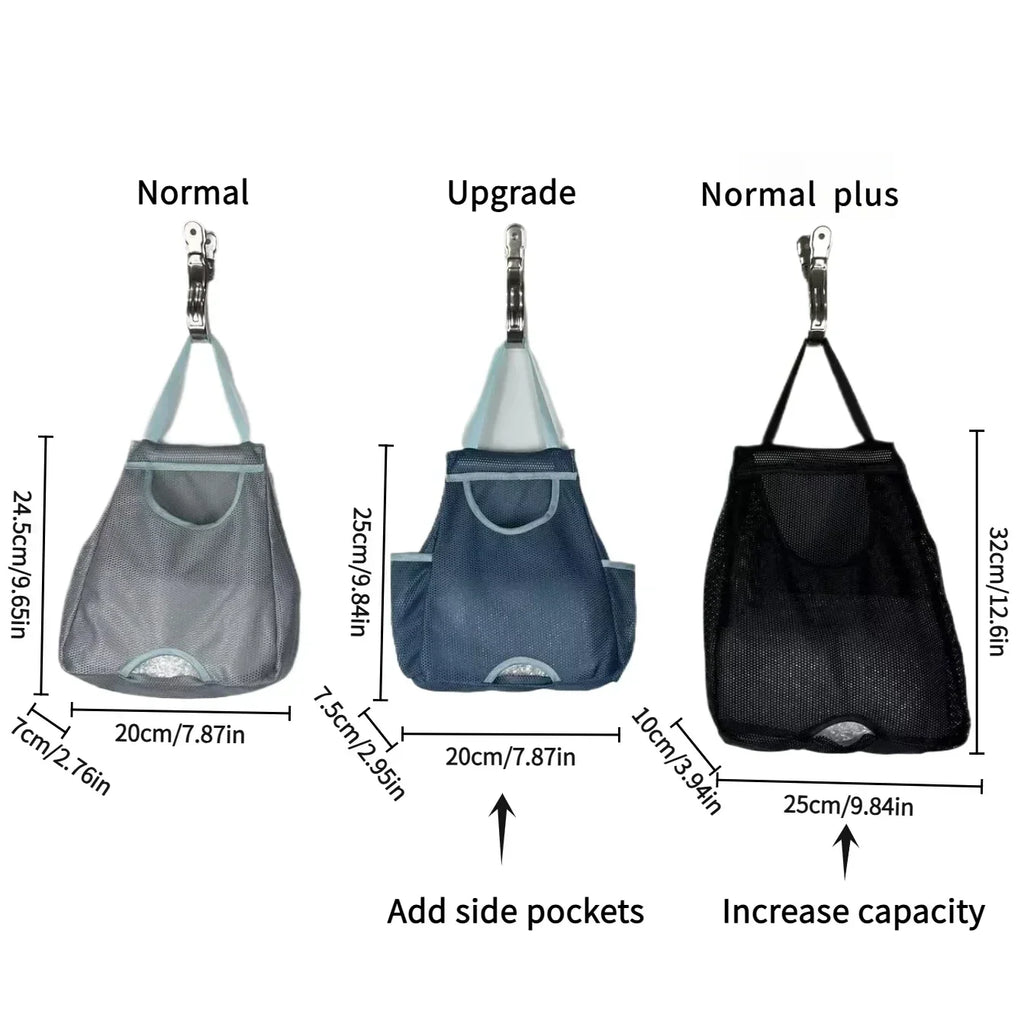 Kitchen Wall Mounted Garbage Bag Storage Bag, Hanging Plastic Bag Organizer With Hooks