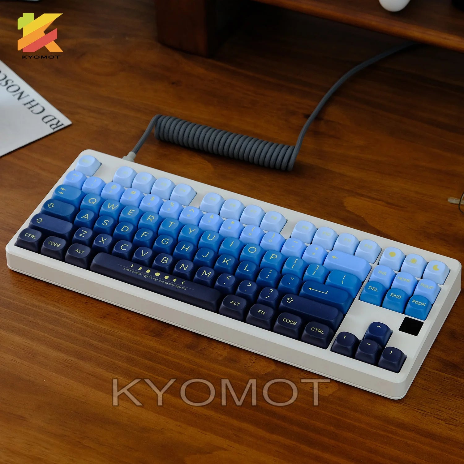 KYOMOT 125 Keys Botanical Garden Keycaps MOA Profile PBT Dye Sub Gradient Keycaps For MX Switches DIY Mechanical Keyboard Gifts