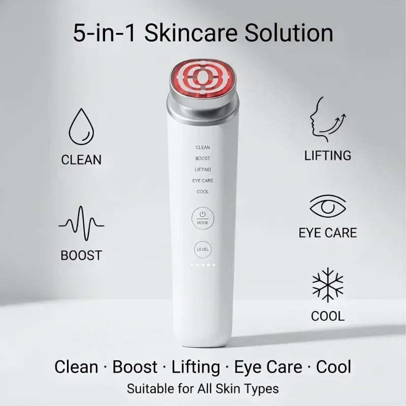 Home Use Collagen Tightening Beauty Device EMS Red Light 5 Modes Anti-Aging Eye Care Portable Sensitive Skin Friendly