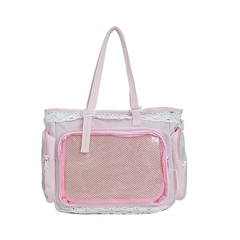 Large Capacity Ita Bag Anime Two-dimension Lolita Tote Bag Clear Window Crossbody Shoulder Bag Handbag Gift For Friends