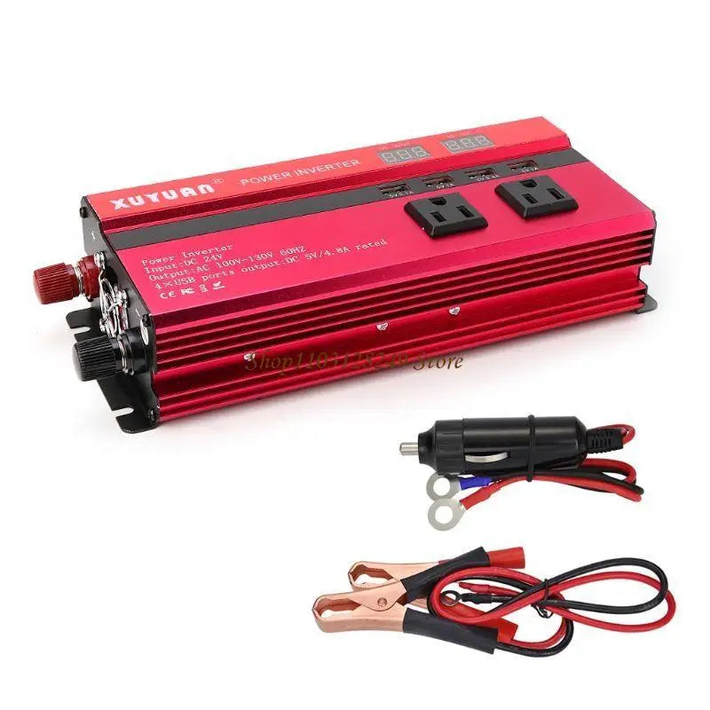 N5KD Solar Power Inverter Sine Wavy LED 4 USB DC12 To AC110V/220V Convert