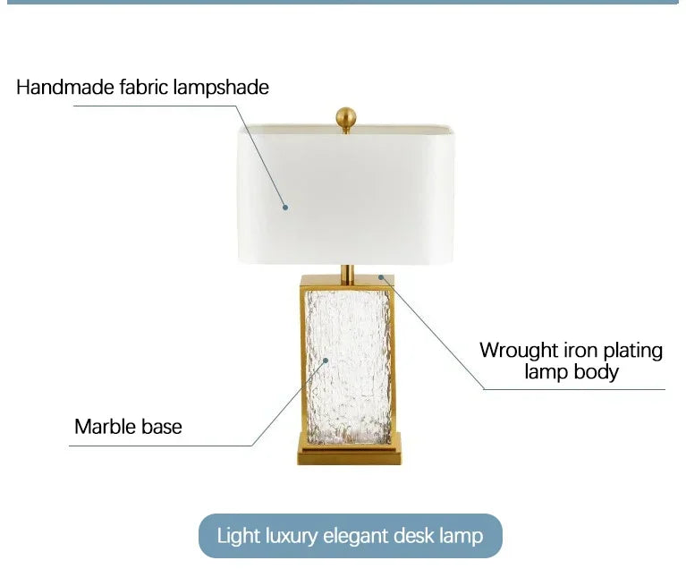 Modern Table Lamps Silk Fabric Lampshade Bedroom Bedside Lamp Ambient Light Modern  Simple Desktop Decoration
