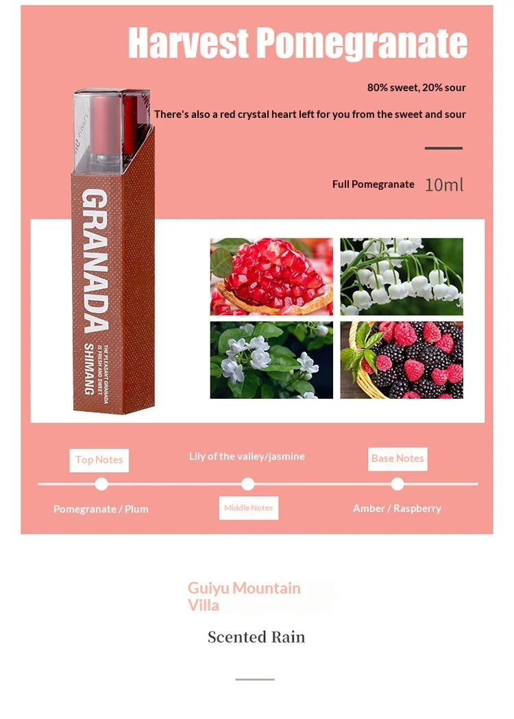 Floral Roll-On Perfume for Women & Men Long Lasting Light Fragrance Popular Scent for Young Girls Students Portable 10ml Parfum