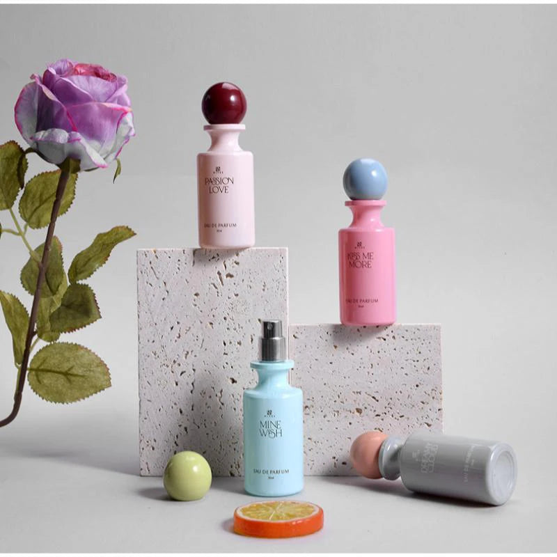 Luxury Floral Fruity Perfume,Cylindrical Gift Box Women's Scent,Rose/Jasmine/Sandalwood/Amber/Vanilla/Musk/Raspberry Fragrance