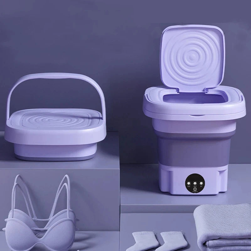 Household Small Foldable Washing Machine with Spin Dryer For Socks Underwear Panties Washer Household Mini Washing Machine