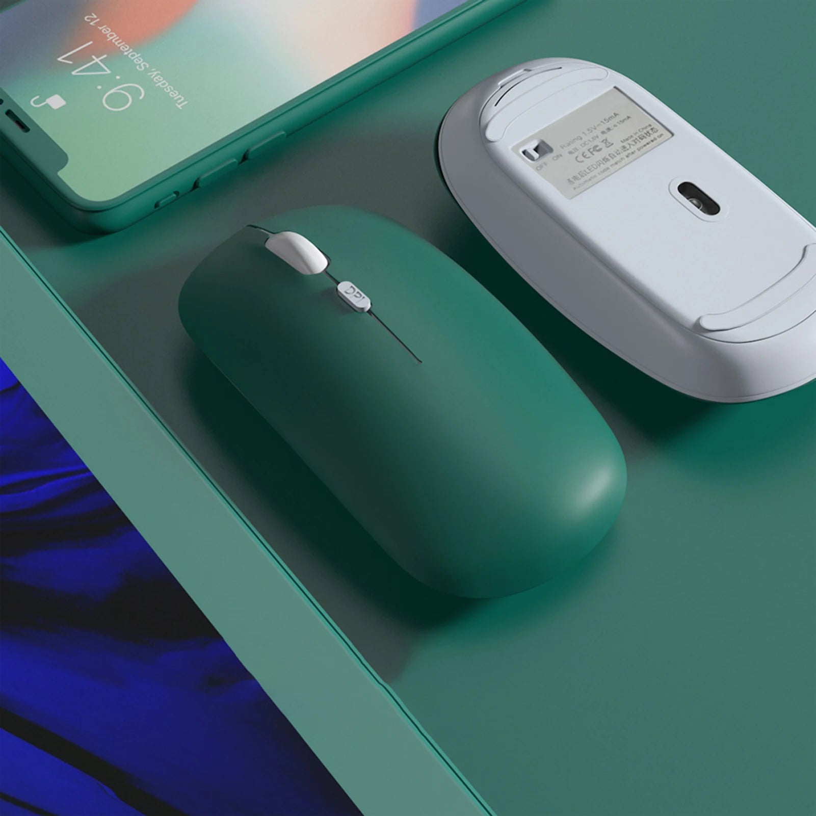 Portable Creative Mini Ultra Slim Cute Wireless Bluetooth Mouse 2.4G Receiver Laptop Gaming Mice PC 1000dpi Computer Accessories