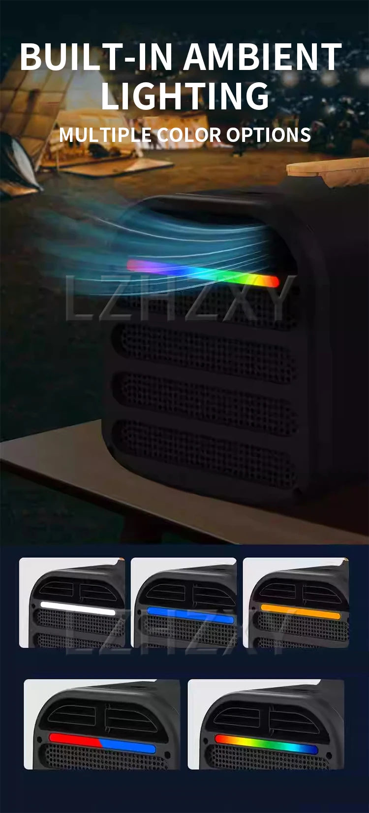 220V Portable Car Air Conditioner for Outdoor Camping Compact Compressor-Integrated Portable Car Cooler No Installation Requi