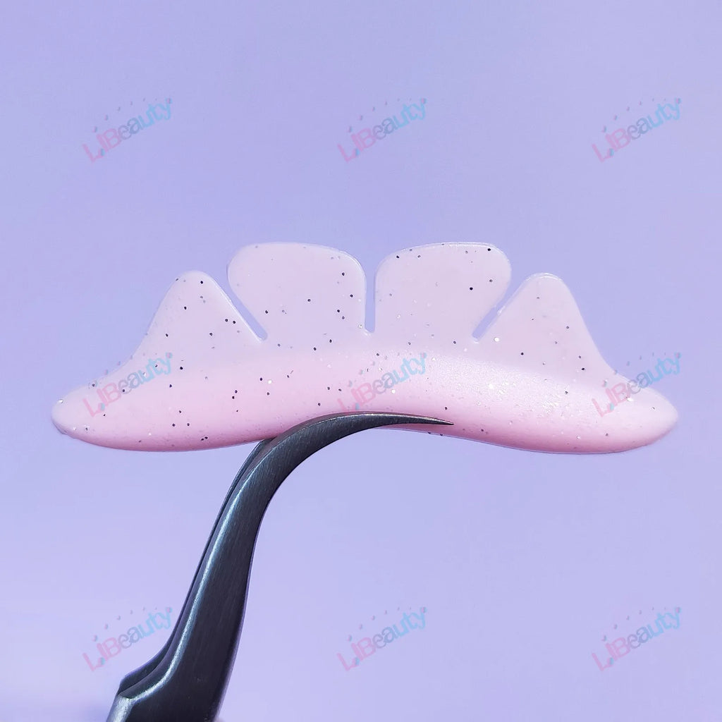 Libeauty 1 Pair Silicone Glitter Butterfly Lash Lift Shield Eyelash Perm Pads Lash Lifting 3D Eyelash Curler Accessories Tool