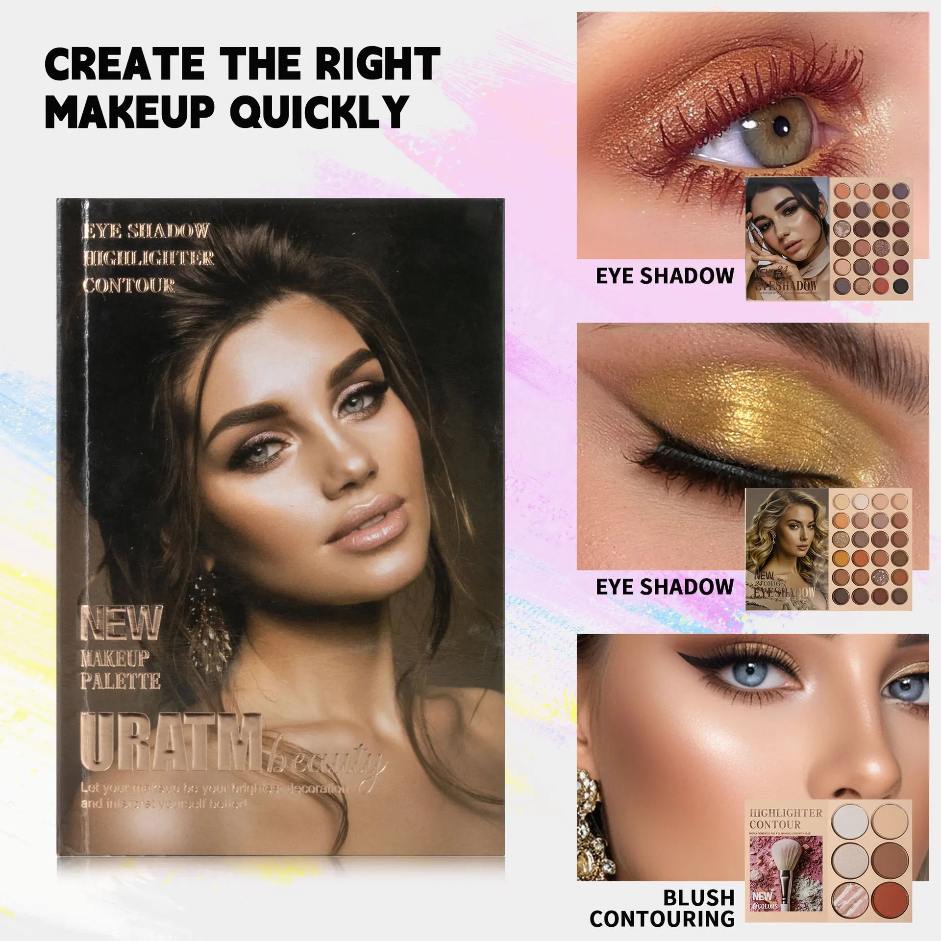 54-color Professional Makeup Palette Book Cosmetics Palette Matte Pearlescent Blush Highlight Contouring All-in-one Cosmetics