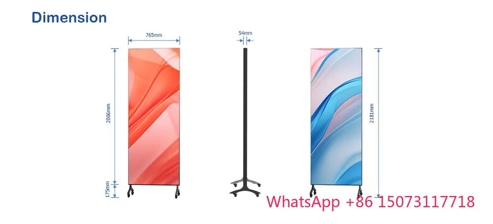 Display Screen Poster Double-sided Digital Signage Totem Ledwall for Shopping Mall Advertising Boards Indoor Panel Signs